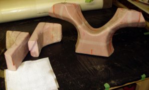Pillars and dashboard ready to be installed